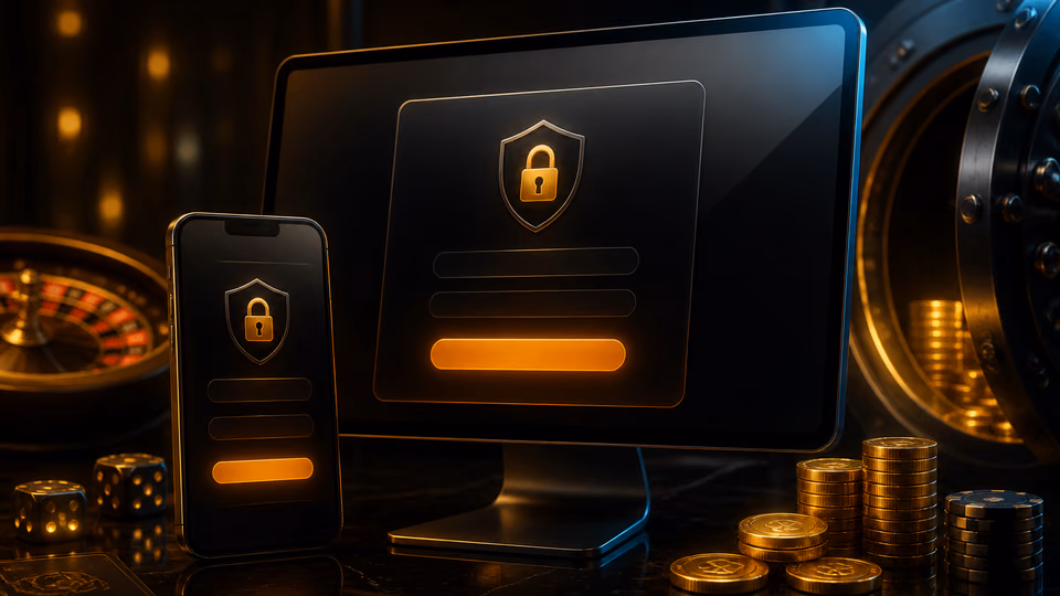 Acceso seguro a una cuenta de casino desde escritorio y móvil